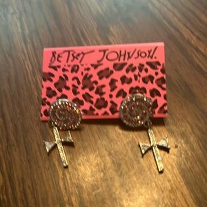 Betsey Johnson pierced earrings never worn